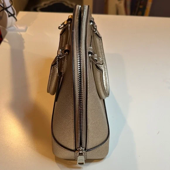 Coach Metallica Rose Gold Crossbody Satchel - Picture 4 of 6